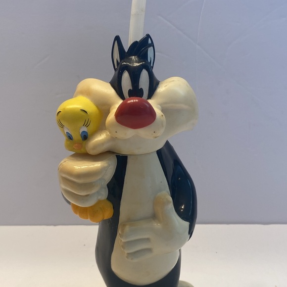 Vintage Warner Bros Looney Tunes 1996 Sylvester Cat Tweety Bird Water Bottle - Picture 2 of 11